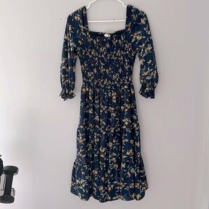 BalticBorn Dark Blue Floral Dress